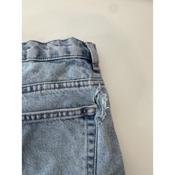 & other stories denim jean shorts Women Size 27 Blue distressed button fly - Picture 8 of 9